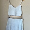 Aerie White Grey Ribbed Sweater Skirt Set NWT Photo 1