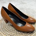 Ecco  Danish Design Plateau Cognac Heels Pump Leather Brown Size 41/US 10 Photo 1