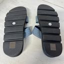 Raye NWOT  Clifton Slip On Denim Double Strap Slide Sandal Denim/Black Women's 8 Photo 4