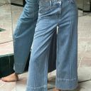 ZARA Wide Leg Cropped Denim Pants Photo 1