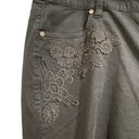 Lane Bryant  Black Floral Embroidered Jeans Sz 18 Photo 3