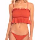 Cabana Del Sol NWOT  SMOCKED 2 Piece Swimsuit M Photo 1