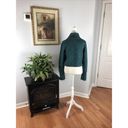 Nine West  Women's Green Long Sleeve Cuffed Knit Cardigan Sweater L One Button Photo 2