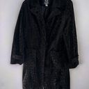 Mulberry Vintage  Street Black Coat Soft Giraffe Print Button Front Jacket Size M Photo 0