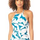 Anne cole New.  teal and white floral tankini top. Medium . Retails $82 Photo 2