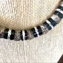Onyx Black  and silver choker necklace Photo 5