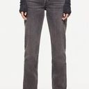 ZARA  Straight Leg Mid Rise Cotton Jeans Anthracite Gray Sz 2 Photo 0