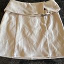 Lovers + Friends  Revolve Mini Skirt Faux Suede Belted Khaki Size Small NWOT Photo 0