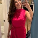 PRETTYGARDEN Hot Pink Satin Dress Photo 4