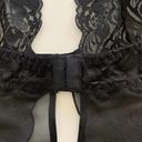 Frederick's of Hollywood Frederick’s of Hollywood Black Babydoll Lace Mesh Open Front Slip Dress Lingerie Photo 10