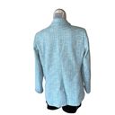 Anne Klein NWT  TWEED ONE BUTTON BLAZER BLUE LARGE Photo 2