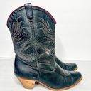 Dingo VTG  Black Leather Cowgirl Western Heeled Boots Rodeo Yellowstone Size 8 Photo 1