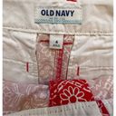 Old Navy  Women's Floral Print Flat Front Stretch Preppy Chino Shorts Pink Size 4 Photo 11