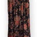 American Vintage Vintage Worthington Black Red Paisley Pleated High Waisted Midi Skirt 8 Photo 0