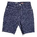 Anthropologie  | Blue Motif Cheetah Print Bermuda Shorts NWT Modest Size 27" Photo 0