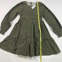 American Eagle New AE Long Sleeve Smocked Corduroy Mini Dress Photo 4