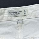 Abercrombie & Fitch  Womens Curve Love Size 6 White Denim Cutoff Shorts Photo 2