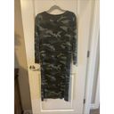 BB Dakota NWT  Steve Madden Can You See Me Green Camo Midi Dress size Xsmall Photo 2