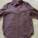 Lululemon  Women's Full Day Ahead Shirt Antique Bark Flannel Button Up Sz 8 Photo 2