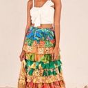 Farm Rio  Mixed Prints Multi-Layered Midi Skirt Photo 2