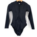 Good American  Swimsuit XS One Piece Black Rash Guard Compression Surf Cold Water Photo 0