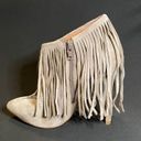 Vera Pelle Matiko  Grey Fringe Boot Heels Size 36 us 5.5 Photo 4