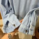 L.L.Bean  Light Blue Chunky Cotton Corduroy Button Down Oversized Shirt Large Photo 5