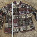 Coldwater Creek Christopher & Banks jacquard zipper jacket size XL Photo 7