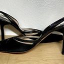 Manolo Blahnik  Sling Back Kitten Heel Black Suede Heels Pointed Toe Size 37 6.5 Photo 1