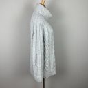 Krass&co The White Label  Sweater M Womens Gray Cable Knit Turtleneck‎ Wool Alpaca Photo 4