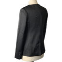 Frame  Womens Size 0 Black Silk Satin Blazer No Lapel Edgy Details Style lwot0083 Photo 12