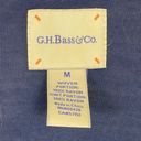 Krass&co G.H. Bass & . Navy Blue & Chambray Long Sleeve Shirt Size M Photo 2