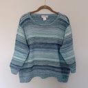 Vintage Blue 90s  Sweater Chunky & Cozy Knit Photo 0