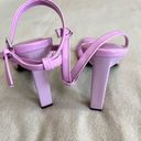 Marc Fisher Arthur Ankle Strap High Heel Sandal Patent Leather Size 7 Purple Photo 6