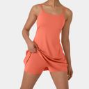 Halara Softlyzero Double Straps Backless Twisted 2Piece Pocket Slip Active Dress Photo 2