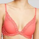 Natori  Coral Orange Feathers Plunge T Shirt Bra 30DDD Photo 0