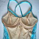 Victoria's Secret Y2k 90’s Victoria’s Secret floral one piece swimsuit turquoise & white size 10 Photo 8