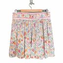 Rachel Zoe NWT  Floral Mini Skirt With Contrasting Band Preppy Pleats Size Large Photo 1