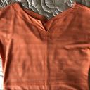 Talbots T By  Orange Striped Textured Terry Cloth Knee Length Shirt Dress Size S Photo 8