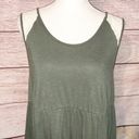 Liz Lange  Olive Green Crochet Neck Tunic Tank Size XL Photo 8