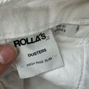 Rolla's  Denim Shorts Womens Size 27 Dusters High Rise Slim White Distressed Photo 6