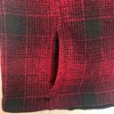 The North Face  womens small red black pull over hoodie cowl neck plaid checkered Photo 5