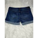 Celebrity Pink  11/30 High Rise Denim Cuffed Dark Wash Cotton Blend Jean Shorts Photo 1