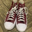 Converse Maroon/Beetroot High Top Platform Sneakers Photo 0