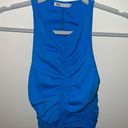 ZARA Bright Blue Halter Tank Top Photo 1