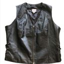 wilson's leather VTG Wilson Maxima Black Soft Leather Vest M Full Zip Side Lace Up Festival Vibe Photo 0