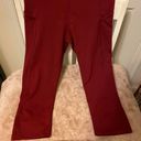 TJ Maxx Maroon Cropped Leggings Photo 0