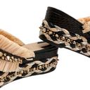 Christian Louboutin  Voltinoudou Spiked Raffia  Snakeskin Leather Espadrille Mule Photo 5