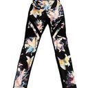 Jo And Jax  Women’s XXS 00 Adult Leggings Black Floral Thick Elastic Waist Band Photo 0