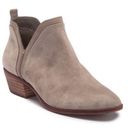 Sam Edelman  Gray Taupe Ankle Boots Suede Stacked Heel 9 Photo 0